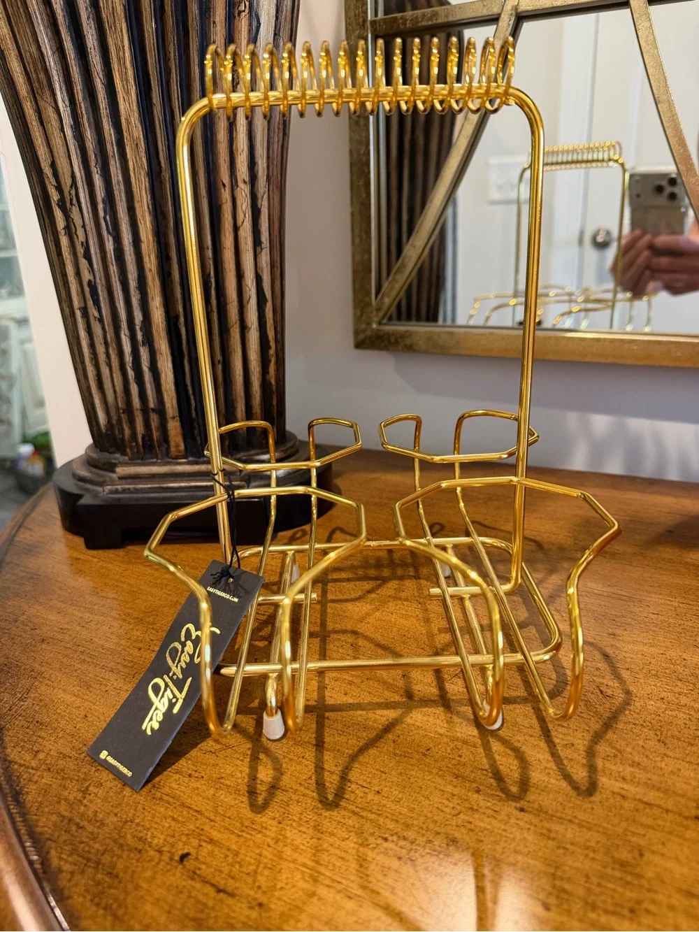 Easy Tiger Gold Color Metal Drink Caddy – 4 Holders